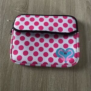 NWOT … Polka Dot “Flamingo” Tablet Case / Pouch